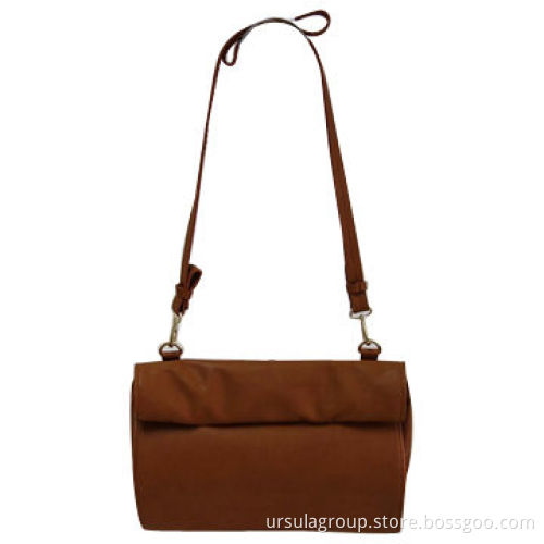 Scroll opening bag with two invisible mag dot closure